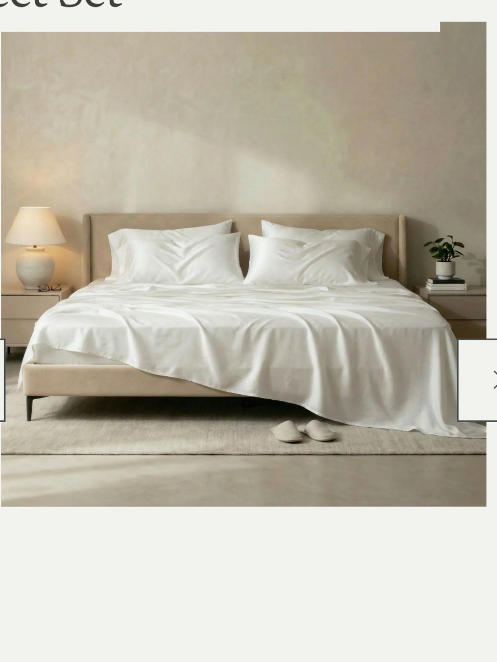 ETTITUDE Signature Bamboo Sheet Set - Cloud White Queen